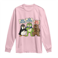 No Wars No Ice No Kings Animal Protest Long Sleeve Shirt Frog Penguin Bear Resist Human Rights Activist