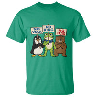 No Wars No Ice No Kings Animal Protest T Shirt Frog Penguin Bear Resist Human Rights Activist