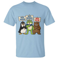 No Wars No Ice No Kings Animal Protest T Shirt Frog Penguin Bear Resist Human Rights Activist