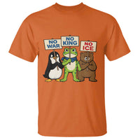 No Wars No Ice No Kings Animal Protest T Shirt Frog Penguin Bear Resist Human Rights Activist