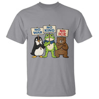 No Wars No Ice No Kings Animal Protest T Shirt Frog Penguin Bear Resist Human Rights Activist
