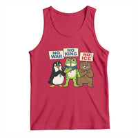 No Wars No Ice No Kings Animal Protest Tank Top Frog Penguin Bear Resist Human Rights Activist