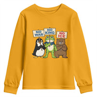 No Wars No Ice No Kings Animal Protest Youth Sweatshirt Frog Penguin Bear Resist Human Rights Activist
