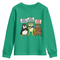 No Wars No Ice No Kings Animal Protest Youth Sweatshirt Frog Penguin Bear Resist Human Rights Activist