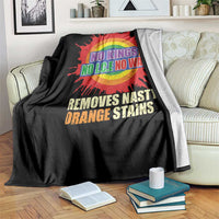 No Wars No Ice No Kings Retro Rainbow Throw Blanket Remove Nasty Orange Stains Protest Political Satire