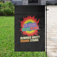 No Wars No Ice No Kings Retro Rainbow Garden Flag Remove Nasty Orange Stains Protest Political Satire