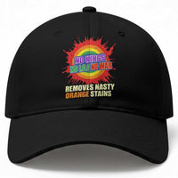 No Wars No Ice No Kings Retro Rainbow Baseball Cap Remove Nasty Orange Stains Protest Political Satire