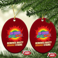 No Wars No Ice No Kings Retro Rainbow Ceramic Ornament Remove Nasty Orange Stains Protest Political Satire