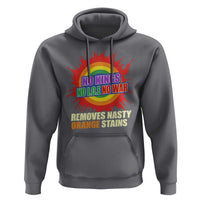 No Wars No Ice No Kings Retro Rainbow Hoodie Remove Nasty Orange Stains Protest Political Satire