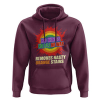 No Wars No Ice No Kings Retro Rainbow Hoodie Remove Nasty Orange Stains Protest Political Satire