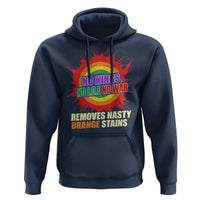 No Wars No Ice No Kings Retro Rainbow Hoodie Remove Nasty Orange Stains Protest Political Satire