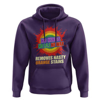 No Wars No Ice No Kings Retro Rainbow Hoodie Remove Nasty Orange Stains Protest Political Satire