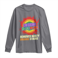 No Wars No Ice No Kings Retro Rainbow Long Sleeve Shirt Remove Nasty Orange Stains Protest Political Satire