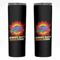 No Wars No Ice No Kings Retro Rainbow Skinny Tumbler Remove Nasty Orange Stains Protest Political Satire