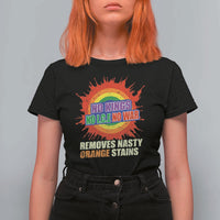 No Wars No Ice No Kings Retro Rainbow T Shirt For Women Remove Nasty Orange Stains Protest Political Satire