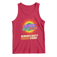No Wars No Ice No Kings Retro Rainbow Tank Top Remove Nasty Orange Stains Protest Political Satire
