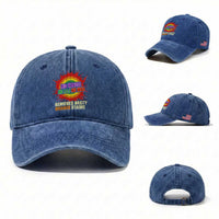 No Wars No Ice No Kings Retro Rainbow Washed Cotton Baseball Cap Remove Nasty Orange Stains Protest Political Satire