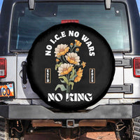 No Wars No ICE No Kings Floral Vintage Spare Tire Cover Retro Flower Peaceful Protest Statement