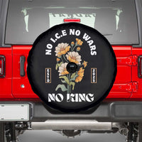 No Wars No ICE No Kings Floral Vintage Spare Tire Cover Retro Flower Peaceful Protest Statement