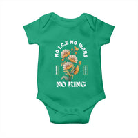 No Wars No ICE No Kings Floral Vintage Baby Onesie Retro Flower Peaceful Protest Statement