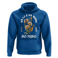 No Wars No ICE No Kings Floral Vintage Hoodie Retro Flower Peaceful Protest Statement