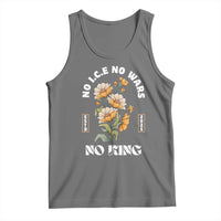 No Wars No ICE No Kings Floral Vintage Tank Top Retro Flower Peaceful Protest Statement