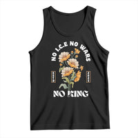No Wars No ICE No Kings Floral Vintage Tank Top Retro Flower Peaceful Protest Statement
