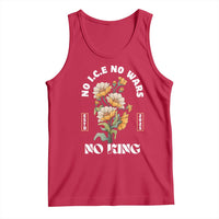 No Wars No ICE No Kings Floral Vintage Tank Top Retro Flower Peaceful Protest Statement
