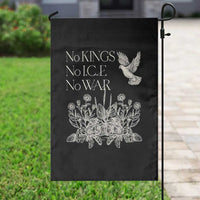 No Wars No Ice No Kings Botanical Dove Garden Flag Peace Symbol Anti War Human Rights Protest
