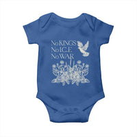 No Wars No Ice No Kings Botanical Dove Baby Onesie Peace Symbol Anti War Human Rights Protest