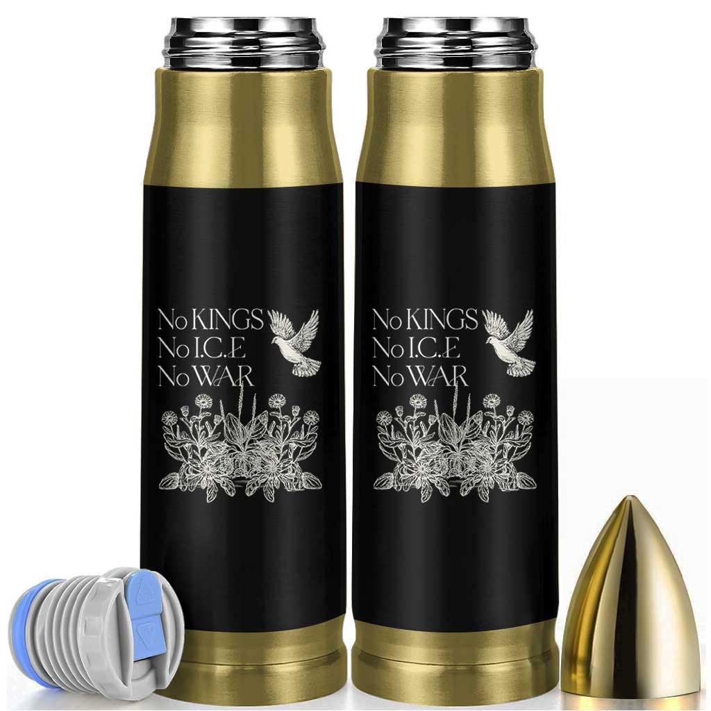 No Wars No Ice No Kings Botanical Dove Bullet Tumbler Peace Symbol Anti War Human Rights Protest