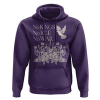 No Wars No Ice No Kings Botanical Dove Hoodie Peace Symbol Anti War Human Rights Protest