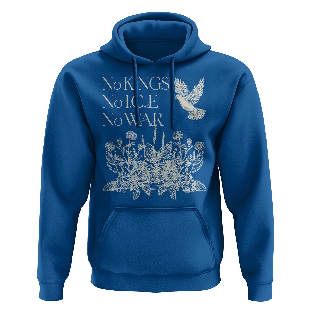 No Wars No Ice No Kings Botanical Dove Hoodie Peace Symbol Anti War Human Rights Protest