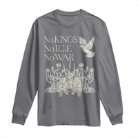 No Wars No Ice No Kings Botanical Dove Long Sleeve Shirt Peace Symbol Anti War Human Rights Protest