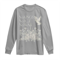 No Wars No Ice No Kings Botanical Dove Long Sleeve Shirt Peace Symbol Anti War Human Rights Protest