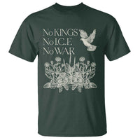 No Wars No Ice No Kings Botanical Dove T Shirt Peace Symbol Anti War Human Rights Protest