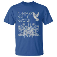 No Wars No Ice No Kings Botanical Dove T Shirt Peace Symbol Anti War Human Rights Protest