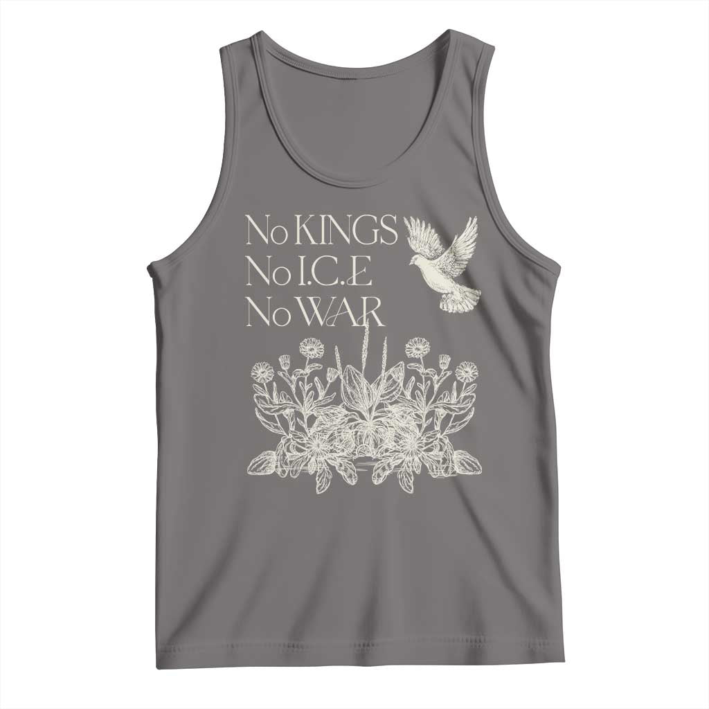 No Wars No Ice No Kings Botanical Dove Tank Top Peace Symbol Anti War Human Rights Protest