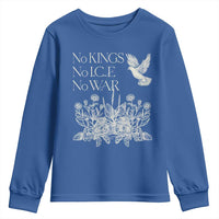 No Wars No Ice No Kings Botanical Dove Youth Sweatshirt Peace Symbol Anti War Human Rights Protest