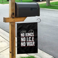 No Kings No Wars No Ice Protest Distressed Garden Flag No Crown Just Peace Anti War Freedom Supporters