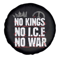 No Kings No Wars No Ice Protest Distressed Spare Tire Cover No Crown Just Peace Anti War Freedom Supporters
