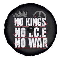 No Kings No Wars No Ice Protest Distressed Spare Tire Cover No Crown Just Peace Anti War Freedom Supporters