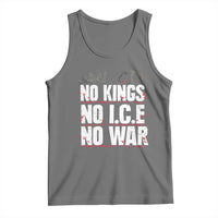 No Kings No Wars No Ice Protest Distressed Tank Top No Crown Just Peace Anti War Freedom Supporters