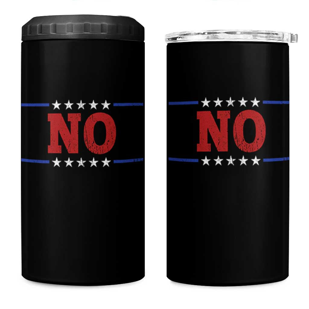 No Protest Patriotic 4 in 1 Can Cooler Tumbler Red White Blue Freedom Political Satire