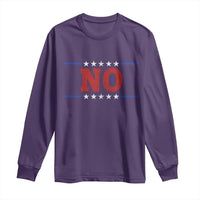 No Protest Patriotic Long Sleeve Shirt Red White Blue Freedom Political Satire