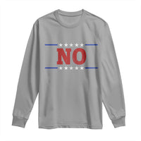No Protest Patriotic Long Sleeve Shirt Red White Blue Freedom Political Satire