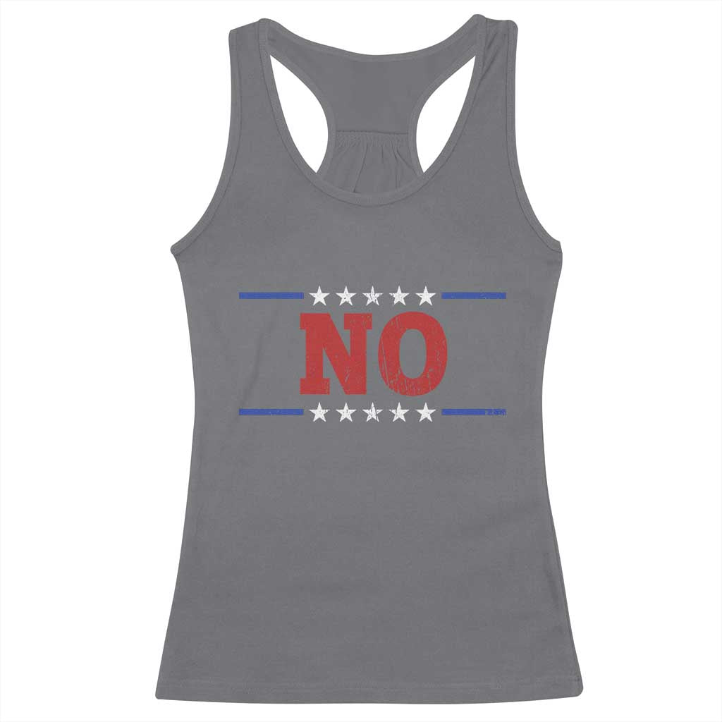 No Protest Patriotic Racerback Tank Top Red White Blue Freedom Political Satire
