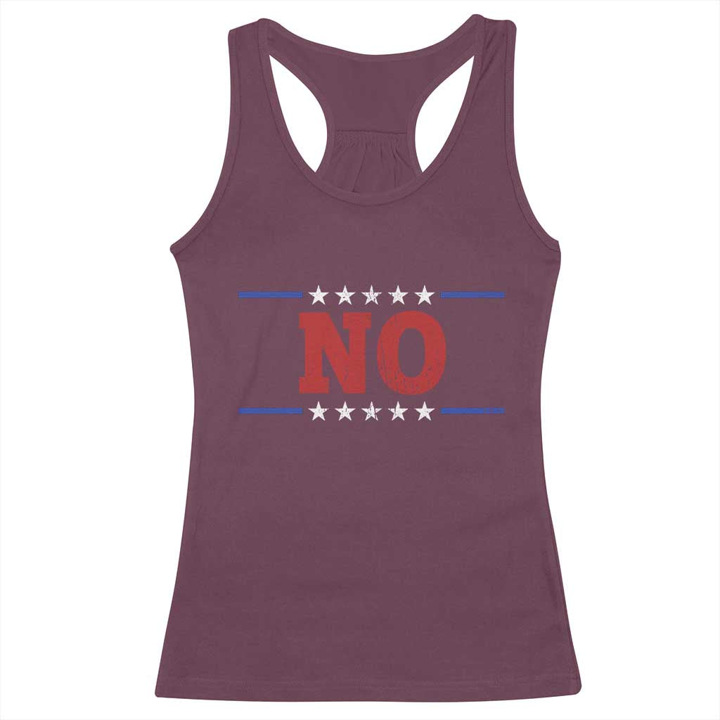 No Protest Patriotic Racerback Tank Top Red White Blue Freedom Political Satire