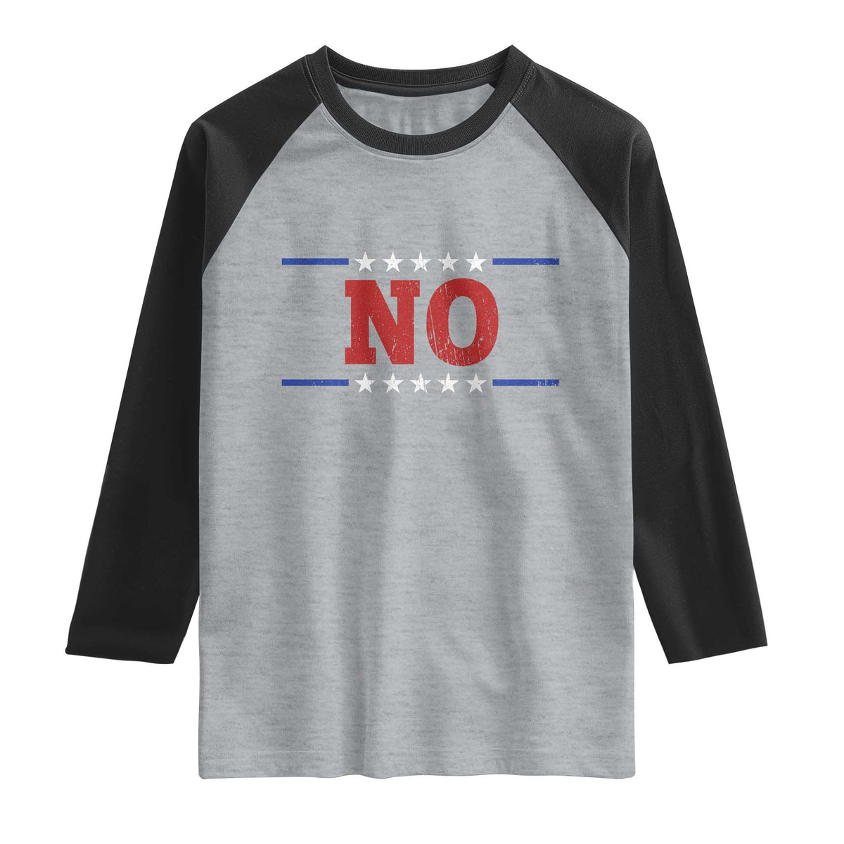 No Protest Patriotic Raglan Shirt Red White Blue Freedom Political Satire