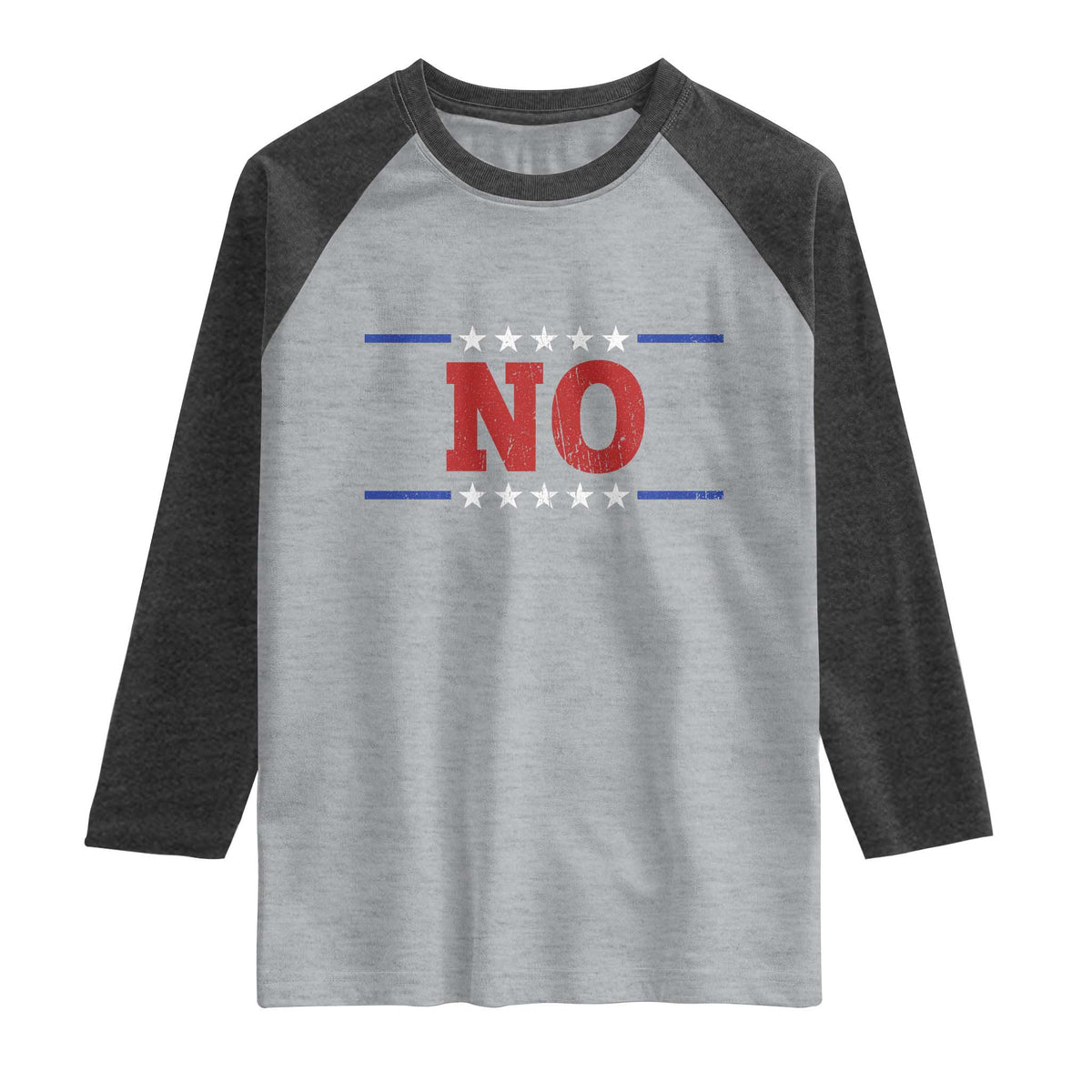No Protest Patriotic Raglan Shirt Red White Blue Freedom Political Satire
